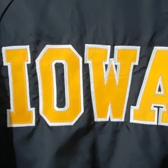 Vintage 1980s University of Iowa Hawkeyes Nylon Bomber Jacket Small - Picture 2 of 11